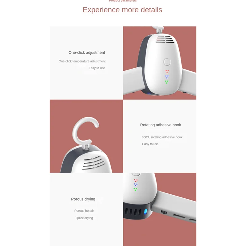 Foldable Dryer Clothes Rack Portable Dryer Clothes Hangers Laundry Electric Dryer Machine For Dormitory Home US Plug