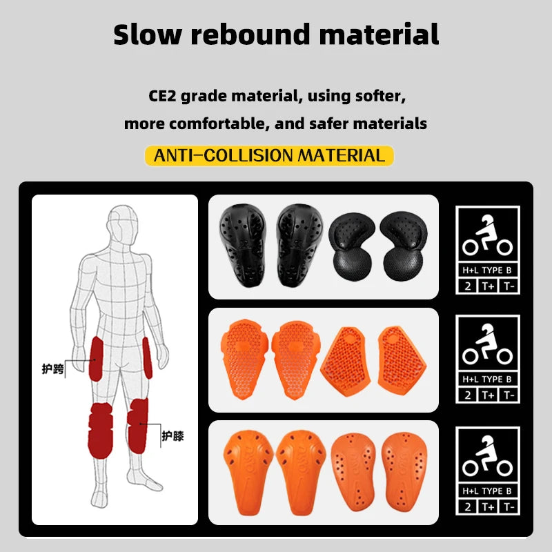 New Double Zipper Metal Style Motocross Moto Trousers Men For Woman Outdoor Riding Jeans With Protective Gear Motorcycle Pants