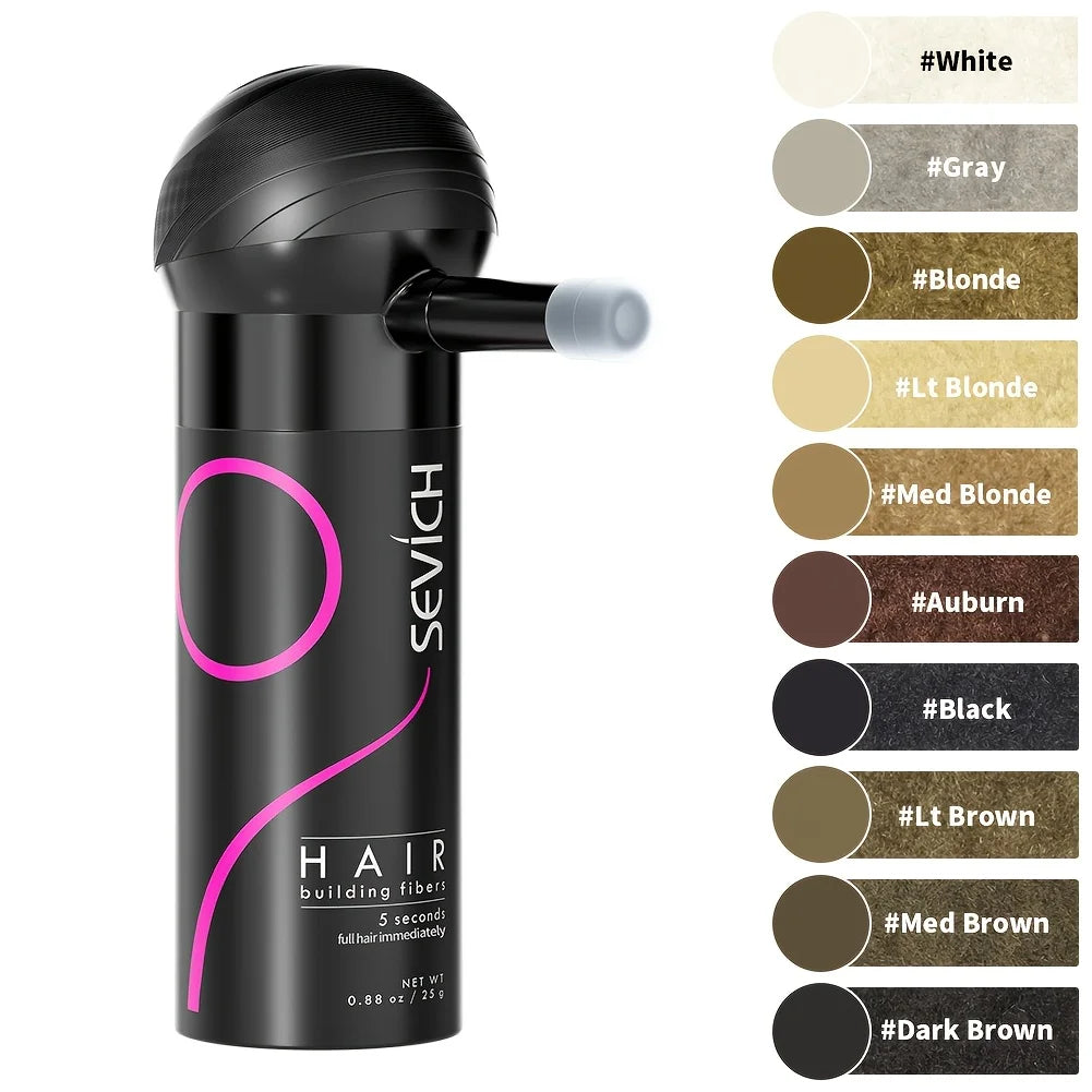 SEVICH Keratin Hair Fiber Set – Covers Sparse Hair & Bald Spots (25g)