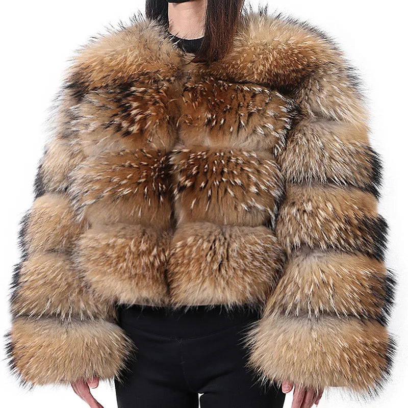 2025 MAOMAOKONG Natural Real Fox Fur Coat Women's Jackets Winter Furry Vest Luxury Beige Khaki Short Leather Female Clothing