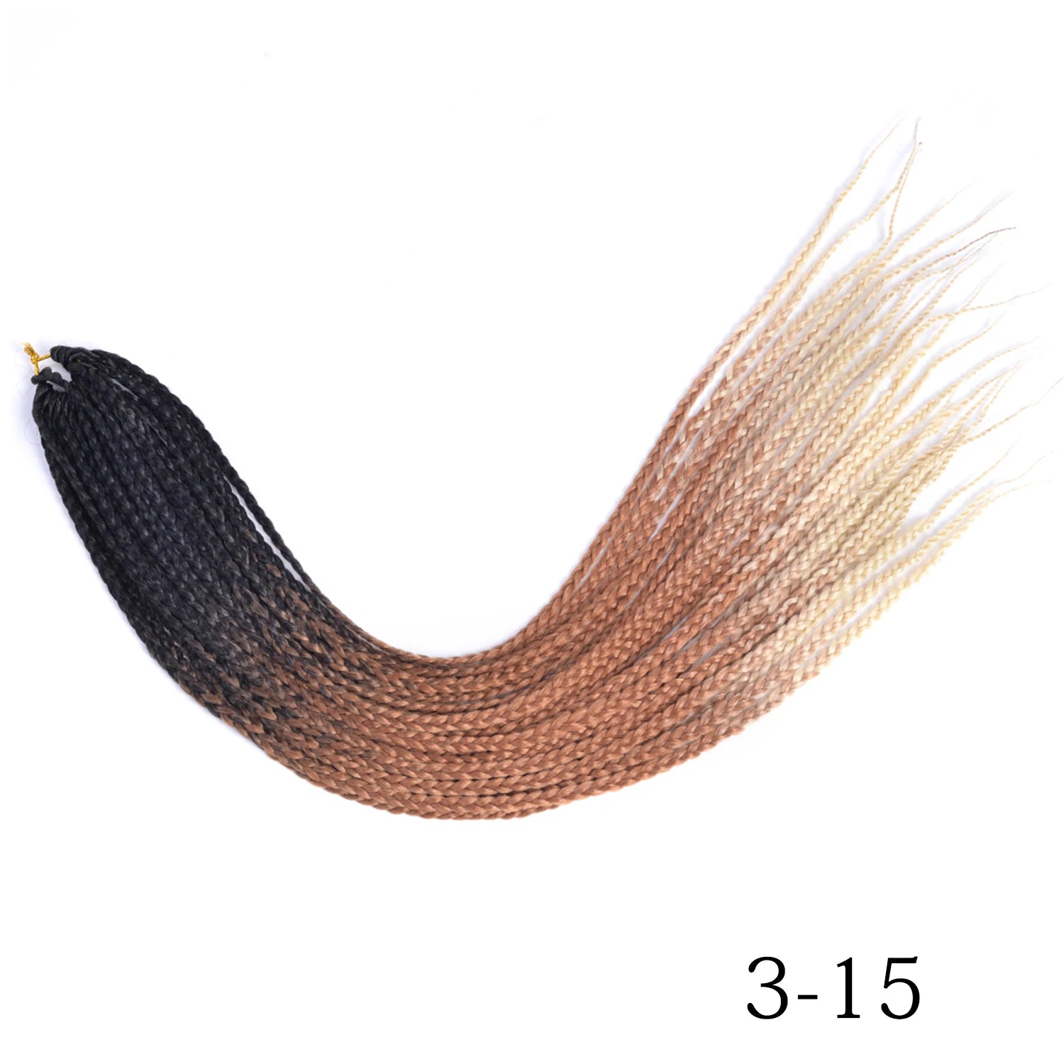 Synthetic Box Braids Hair Colored Crochet Hair Extensions Ombre Blue Gray Hook Braids Hairpiece For Women Cosplay Daily Use 24''