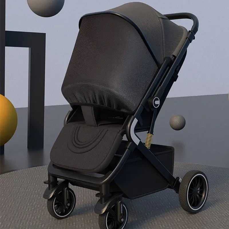 Ultra-Light Baby Stroller Bidirectional Implementation Can Sit and Lie One Button Close High Landscape Newborn Umbrella Car