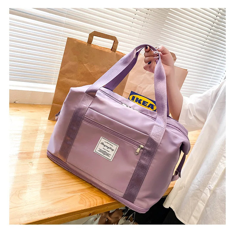 Large Capacity Expanding Double back Travel Bags Luggage Organizer Bag Handbag Waterproof Foldable Travel Clothes Storage Bag