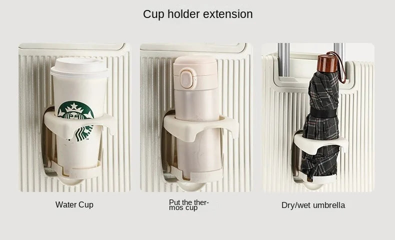 Suitcase Front Opening Pocket Aluminum Alloy Frame Rolling Luggage with USB Charging Plug Trolley Carry-on Case Bag with Wheel