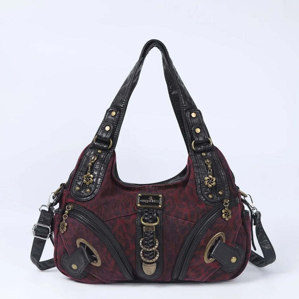 Angelkiss Women Handbags Leopard Shoulder Bag Top-handle Handbag Fashion Satchel Dumpling Shoulder Bag Tote Hobos Large Purse