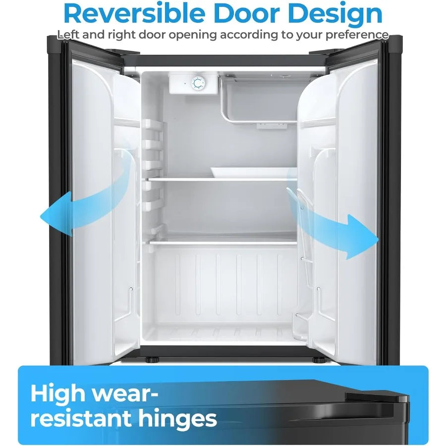 2.56 Cu.Ft. Mini Fridge with Freezer for College Dorm Office Bedroom Apartment Compact Refrigerator with Adjustable Thermostat