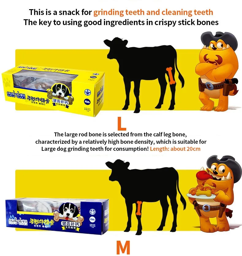 Pet Dog Snacks Crispy Beef Stick Bone Large Size Grinding Teeth Snacks Delicious Nutritious Meat Flavorful Bone Crispy Pet Food