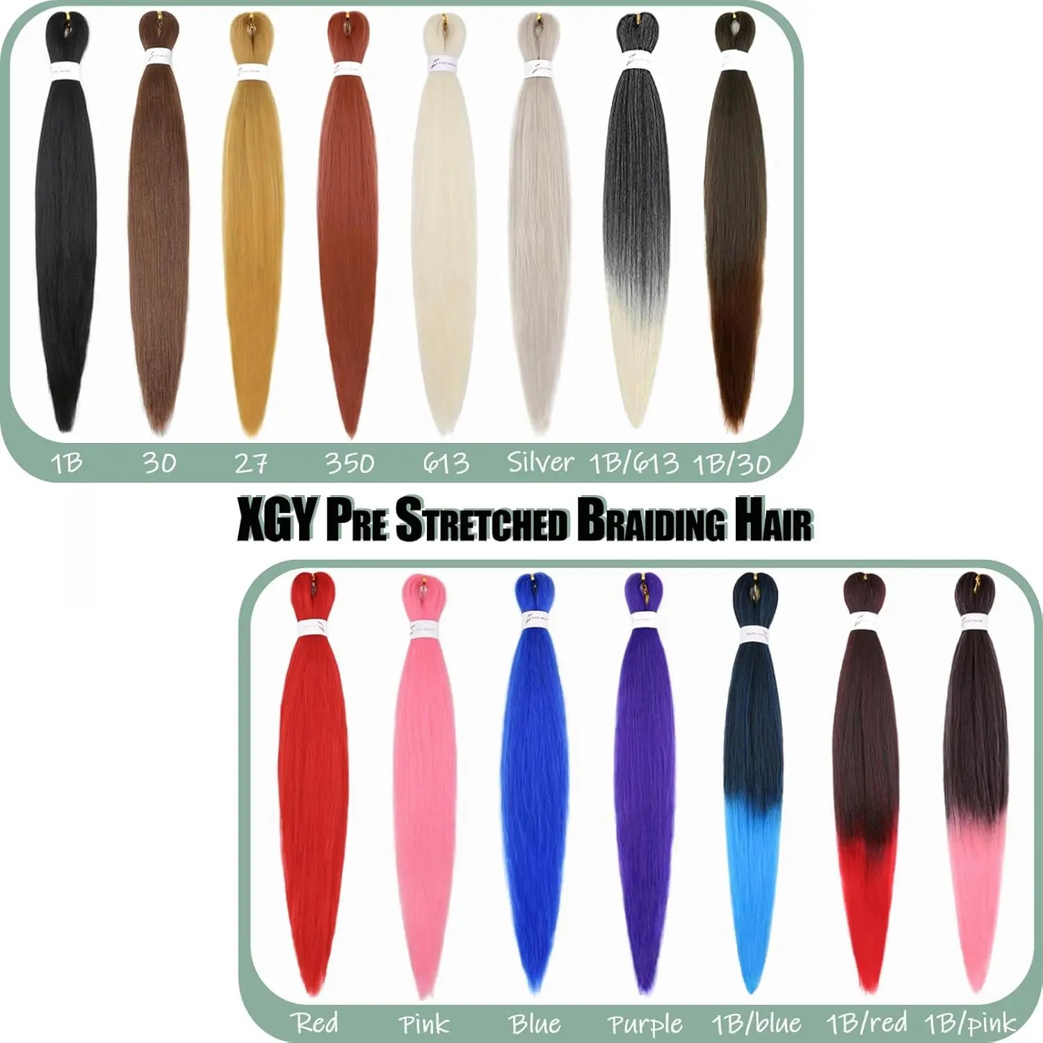 26inch Prestretched Knotless Kanekalon Hair Long Straight Synthetic Box Braids Yaki Texture Hot Water Setting Hair Extension