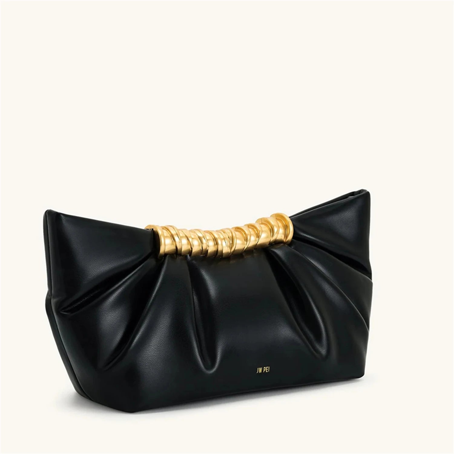 JW PEI Leia French Style Pleated Shoulder Bag, Mini Metal Chain Crossbody Purse,Elegant Banquet Evening Party Bag,2025 New