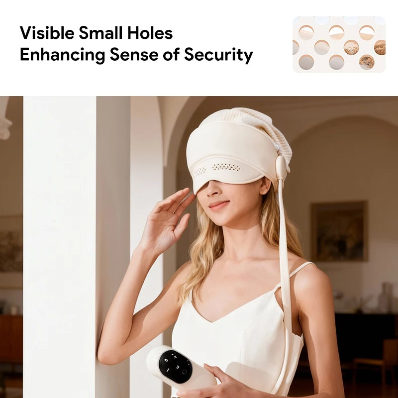 Graphene Heating Head Massager – Air Pressure & Eye Hot Compress for Relaxation & Better Sleep Relax Improve Sleep Stress Relief