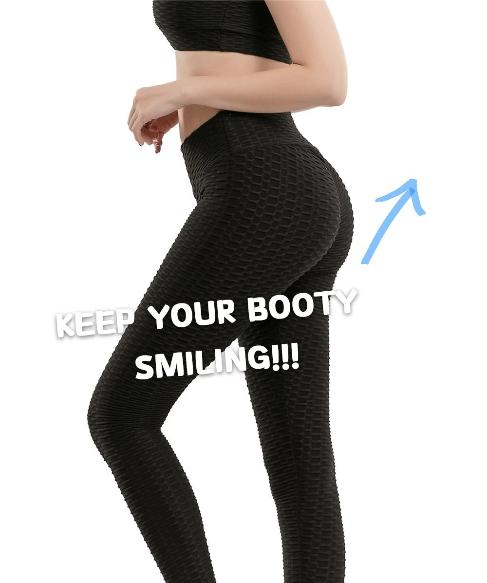 BubbleBump™ Seamless Booty-Lift Leggings — High-Waist Textured Yoga Pants for Women
