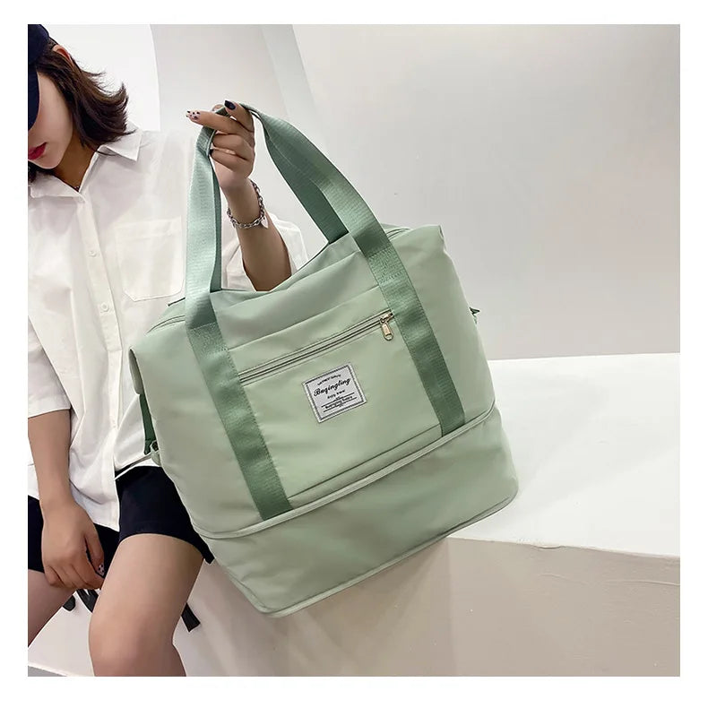 Large Capacity Expanding Double back Travel Bags Luggage Organizer Bag Handbag Waterproof Foldable Travel Clothes Storage Bag