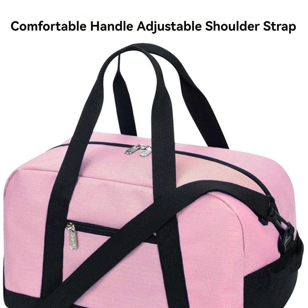Fitness bag, handbag crossbody bag,luggage bag, lightweight multi compartment,double zipper design,suitable for overnight travel