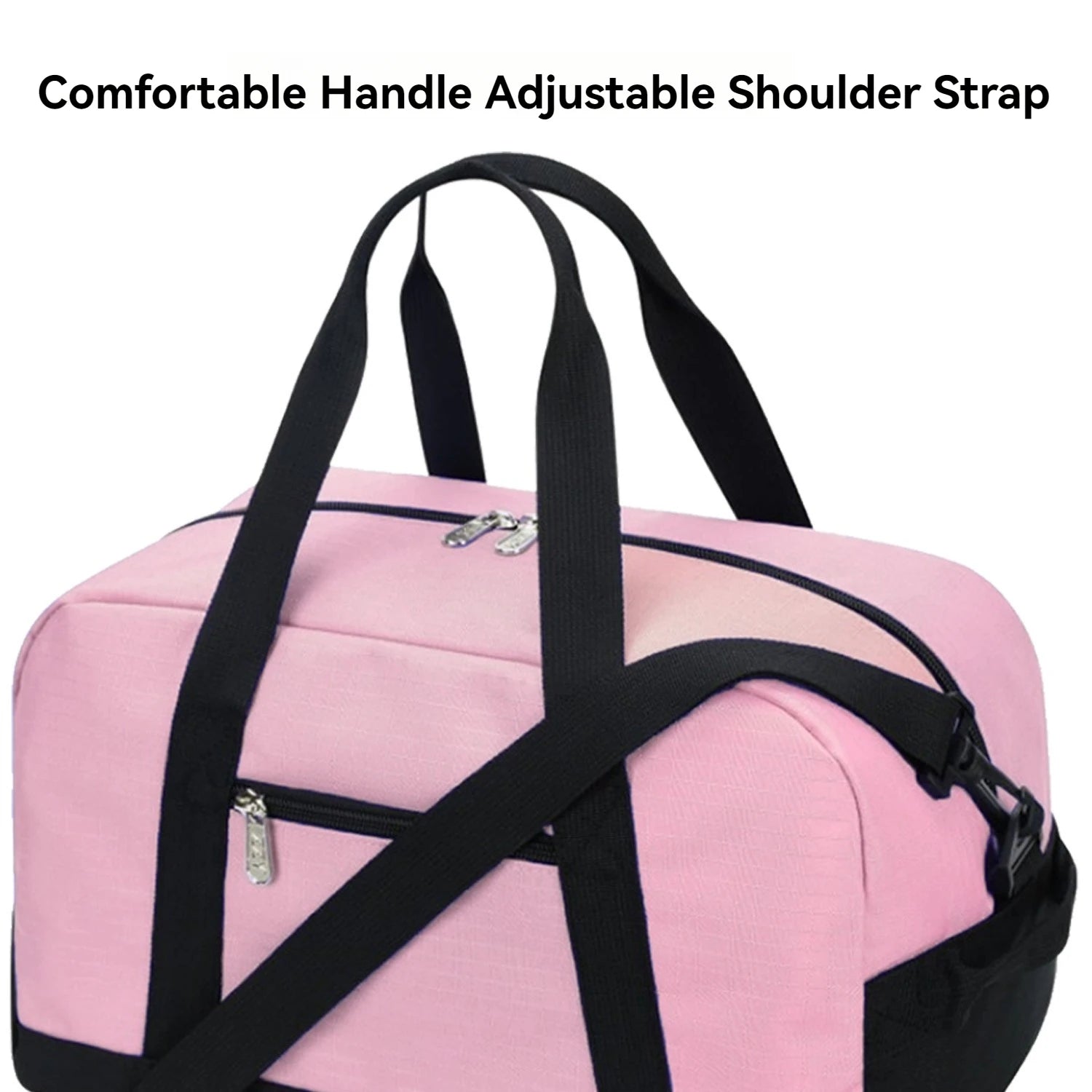 Fitness bag, handbag crossbody bag,luggage bag, lightweight multi compartment,double zipper design,suitable for overnight travel