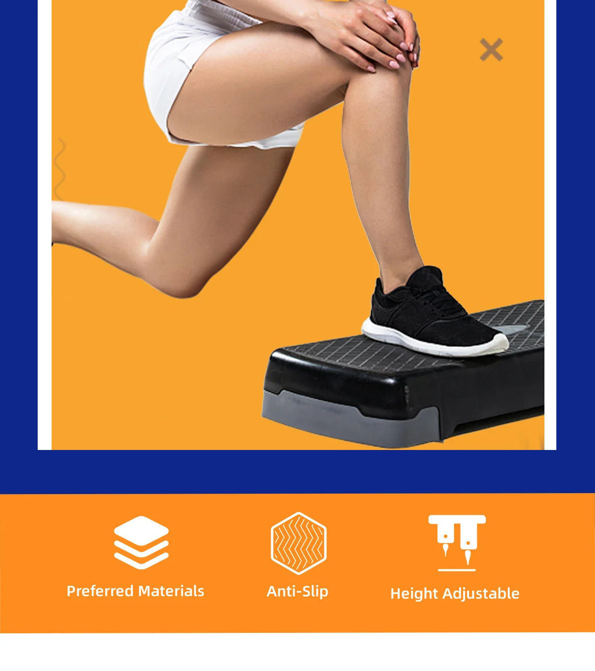 Fitness Steppers Non-slip Cardio Yoga Pedal Home Sports Balance Gym Workout Rhythmic Pedals Aerobic Step Fitness Gym Walking