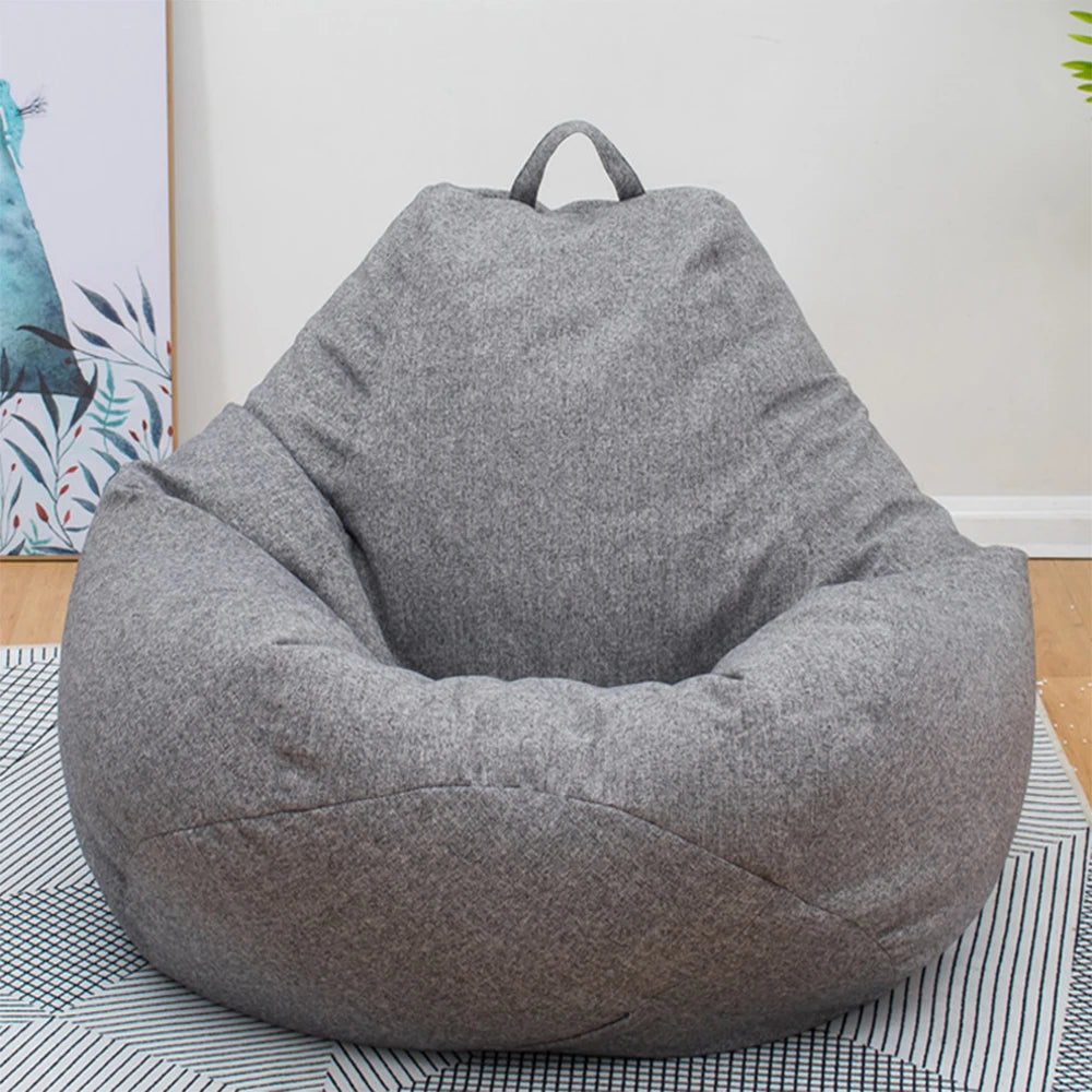 Large Bean Bag Lazy Seat Chair Sofa Cover Couch Soft Fluffy Breathable Adult Child Tatami Living Room Decorative Outdoor