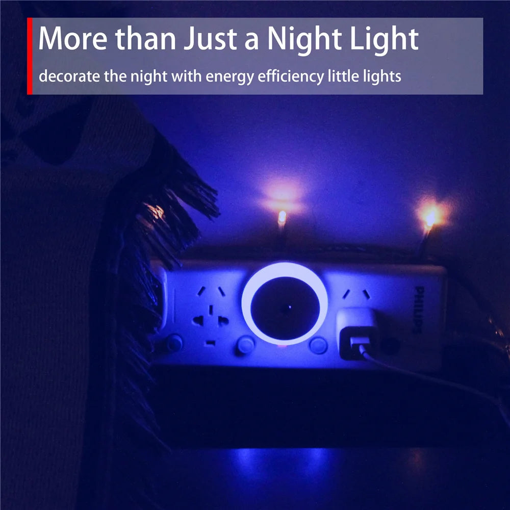RXSFY Dusk-to-Dawn Plug-In LED Night Light (Auto-Dim)