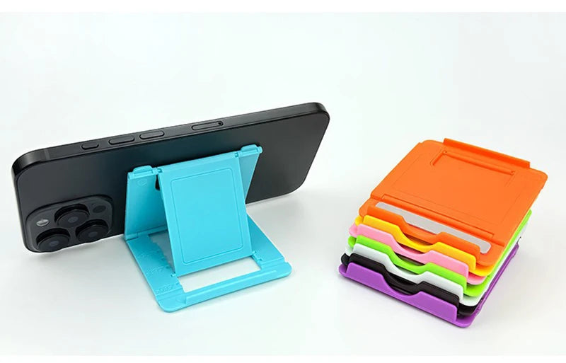 Mini Adjustable Creative Portable Universal Folding Plastic Phone Holder Tablet Computer Stand For ipad iPhone Samsung Xiaomi