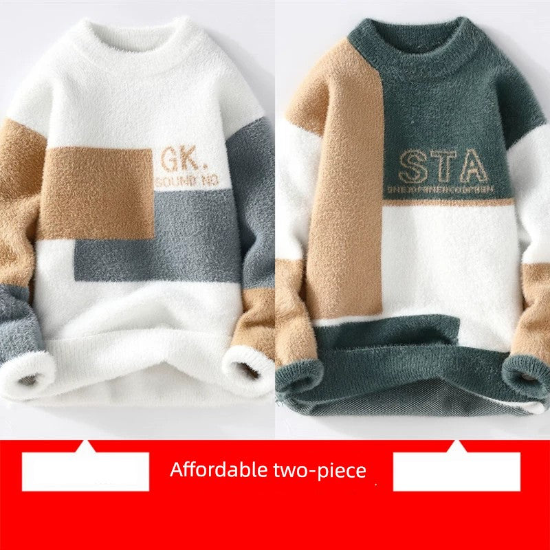 Teenager Half-High Collar Students Warm-Keeping Top Base Shirt