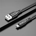 USLION 3M Micro USB Cable Fast Charging For Xiaomi Android Mobile Phone Data Cable for Samsung Micro USB Charger Wires Purple