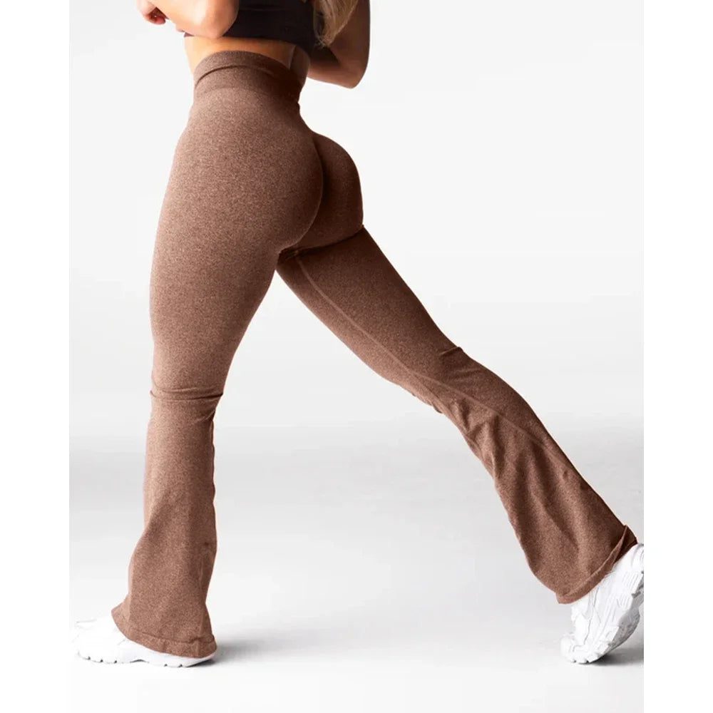 Effortless Flare Leggings — Seamless High-Waist Yoga Pants, Second-Skin Soft