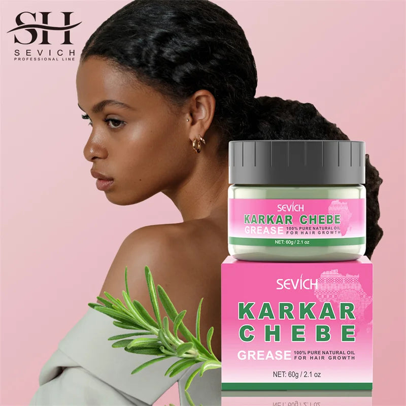 Sevich KARKAR Hair Butter – 100% Pure Natural Chebe & Kaka Oil Hair Growth & Repair Treatment (60g)