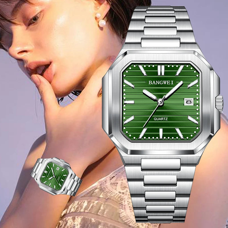 BANGWEI Women's wristwatch casual fashion luxury quartz Ladies clock luminous calendar vintage elegant Watch women montre femme
