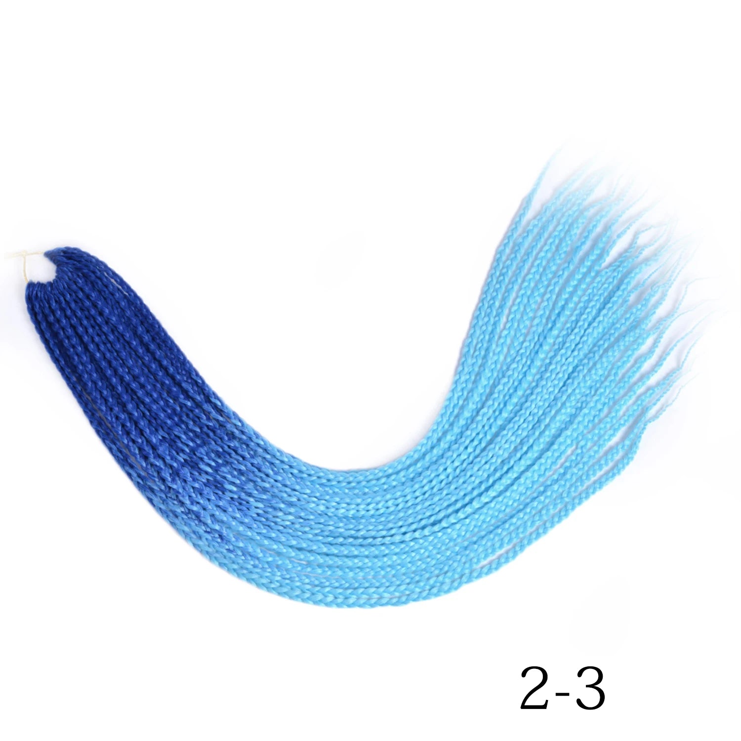 Synthetic Box Braids Hair Colored Crochet Hair Extensions Ombre Blue Gray Hook Braids Hairpiece For Women Cosplay Daily Use 24''