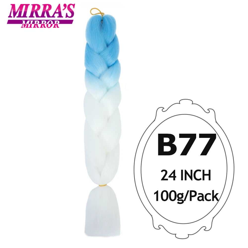 Colorful Jumbo Braiding Hair Extensions For Box Braids Synthetic Hair for Afro Braids Ombre Jumbo Braid Hair DIY Crochet Braid