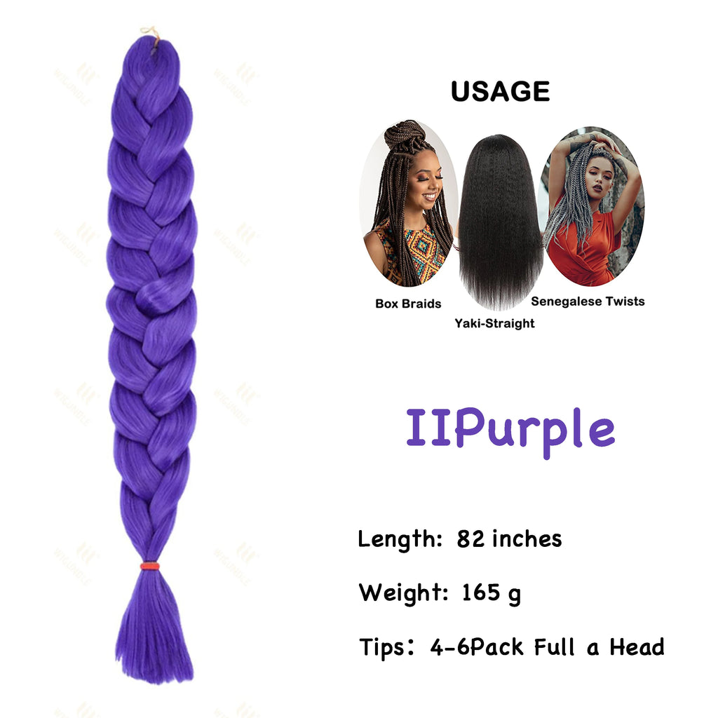 Wigundle Jumbo Braiding Hair Extension 82Inch High Temperature Synthetic Braid For Women Twist Box Braids Crochet Hair