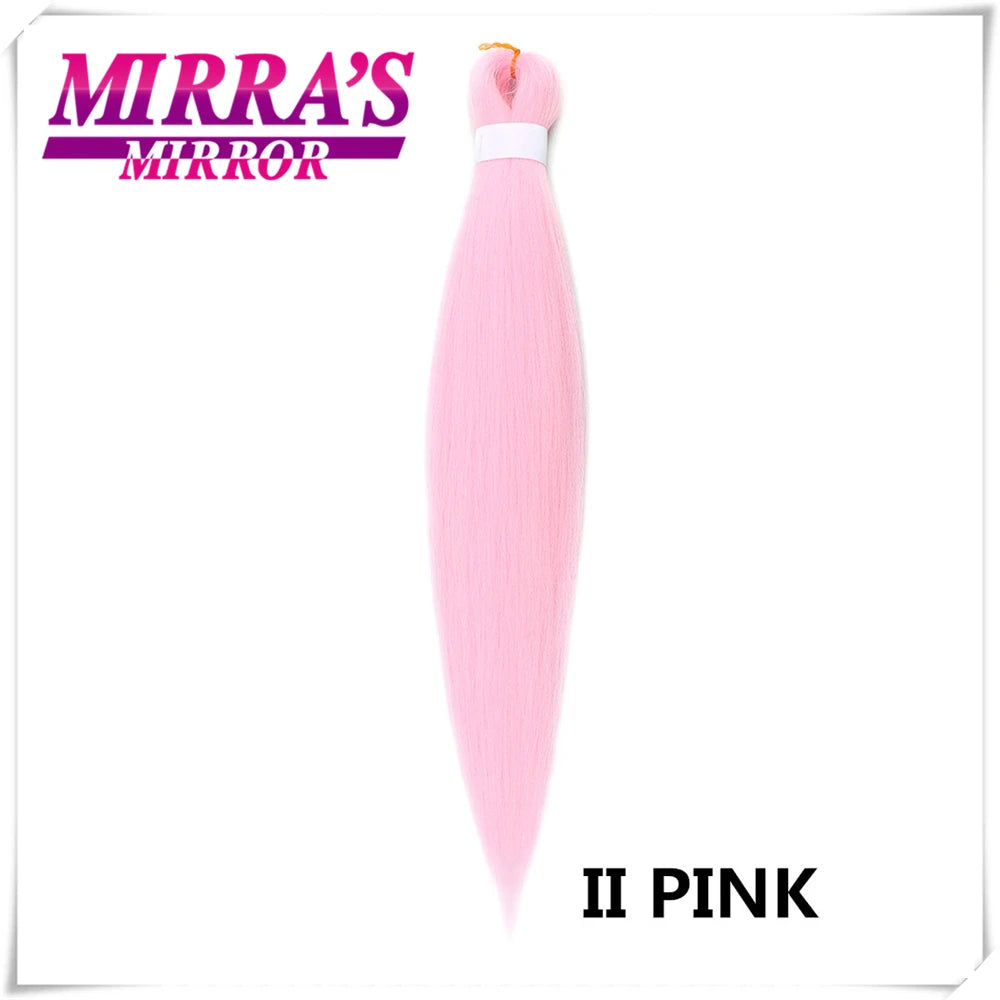 Braiding Hair Pre Stretched Soft Yaki Synthetic Crochet Hair Braid Extension Hot Water Setting Green Pink Orange Yellow Hair