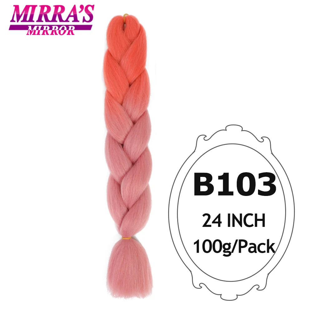 Colorful Jumbo Braiding Hair Extensions For Box Braids Synthetic Hair for Afro Braids Ombre Jumbo Braid Hair DIY Crochet Braid