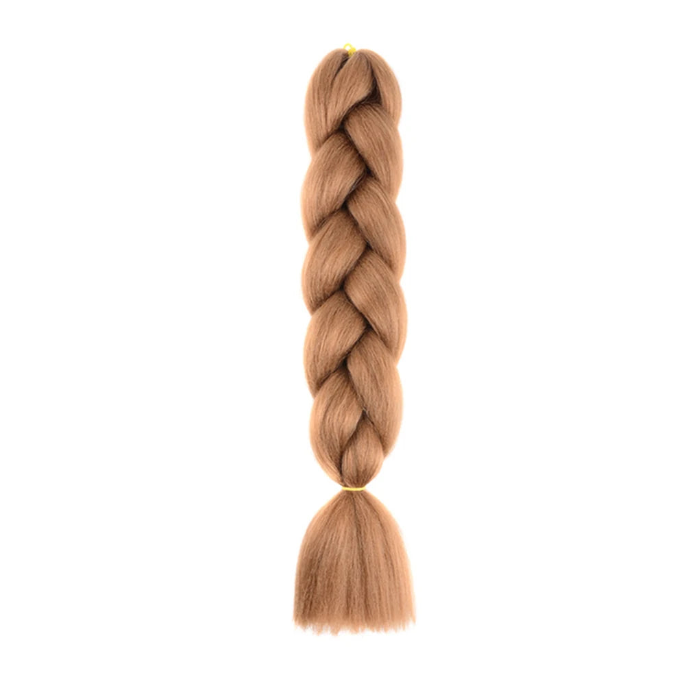 Jumbo Braids Extensions — 24" Synthetic Kanekalon Yaki Straight (Afro Ombre Piano Color)