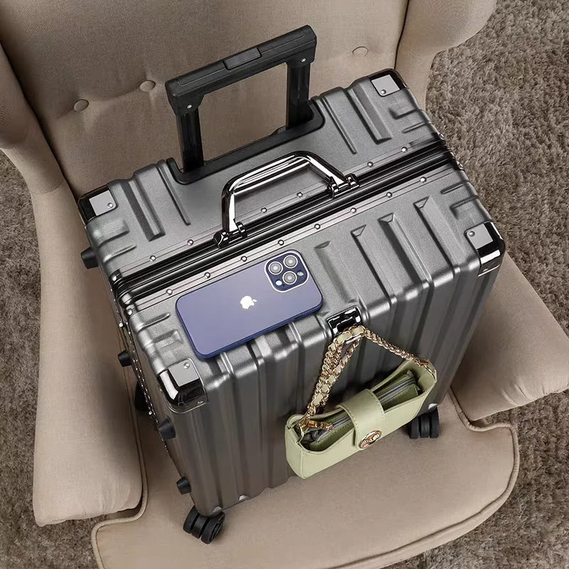 20inch 22inch 24inch 26inch Trolley Suitcase Suitcase Aluminum Frame Closure Hard Shell Storage Box Outdoor Travel Universal Wheel Password Lock