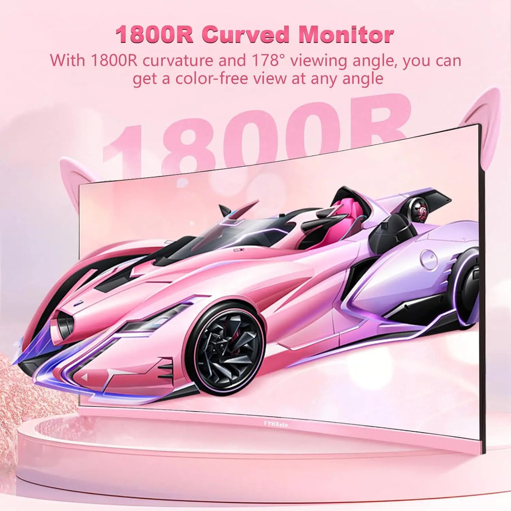 27" Curved Pink QHD Gaming Monitor — 165Hz | 1ms GTG | HDR10
