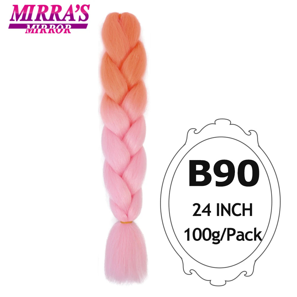 Colorful Jumbo Braiding Hair Extensions For Box Braids Synthetic Hair for Afro Braids Ombre Jumbo Braid Hair DIY Crochet Braid