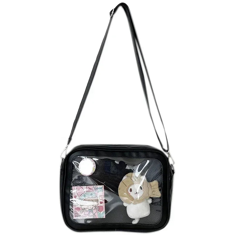 Female Ita Crossbody Bag Womens Transparent Messenger Bag Girls Cute-Lolita Shoulder Bags Teens Fashion Satchels Bag Ins