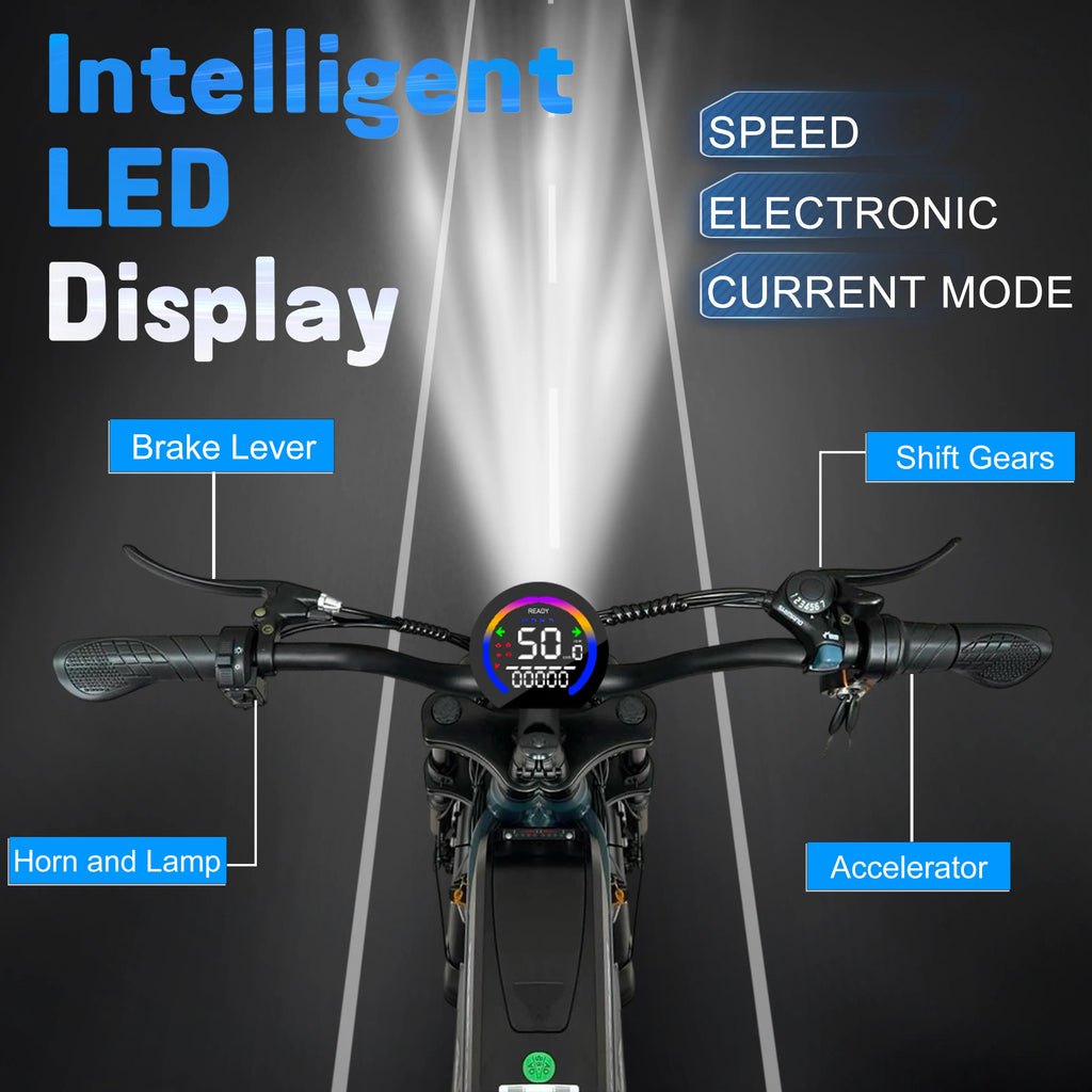 DEEPOWER S7Pro Off-Road Electric Bike — 48V 60Ah LG Battery, 1500W, 20x4 Fat Tires