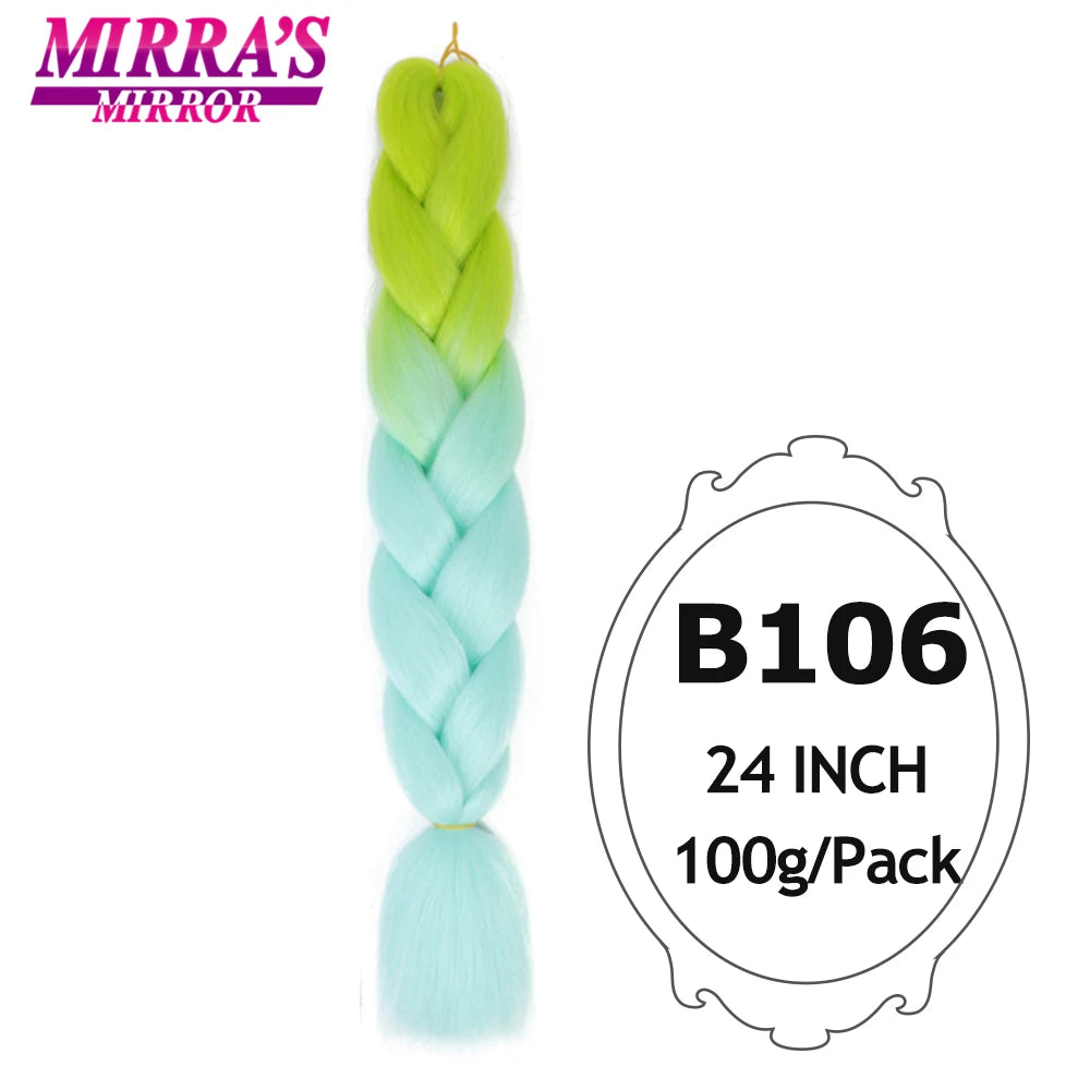 Colorful Jumbo Braiding Hair Extensions For Box Braids Synthetic Hair for Afro Braids Ombre Jumbo Braid Hair DIY Crochet Braid