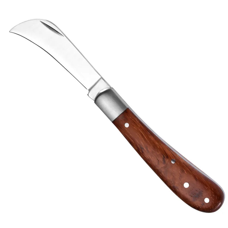 Folding Grafting Knife – Wooden Handle Fruit Tree Grafting Tool