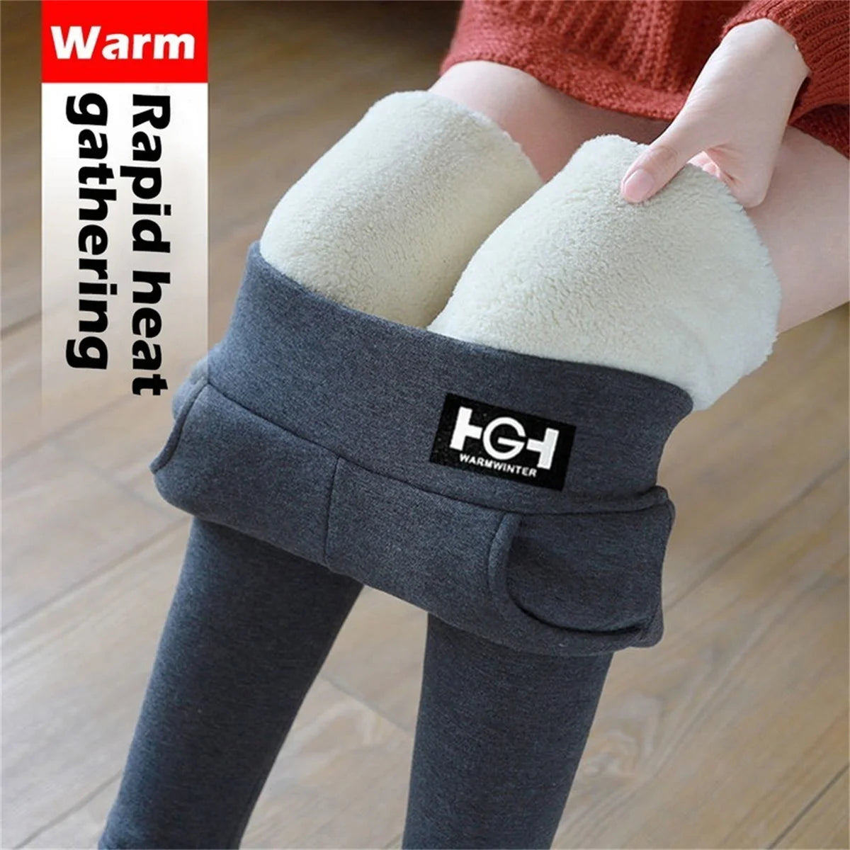 High-Waist Fleece-Lined Thermal Leggings – Warm & Butt-Lift Fit