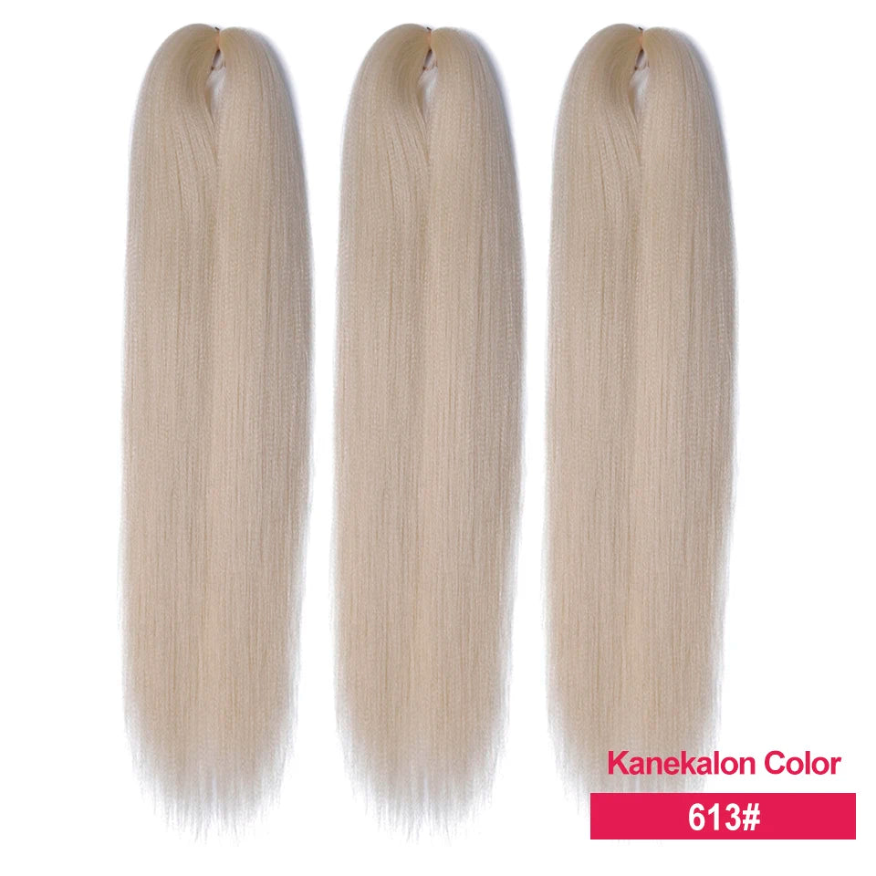 MISS ROLA Synthetic Kanekalon Hair 3 PCS  Jumbo Braids 22 Inches 60g Yaki Straight Hair Extension Pre Stretched Wholesale