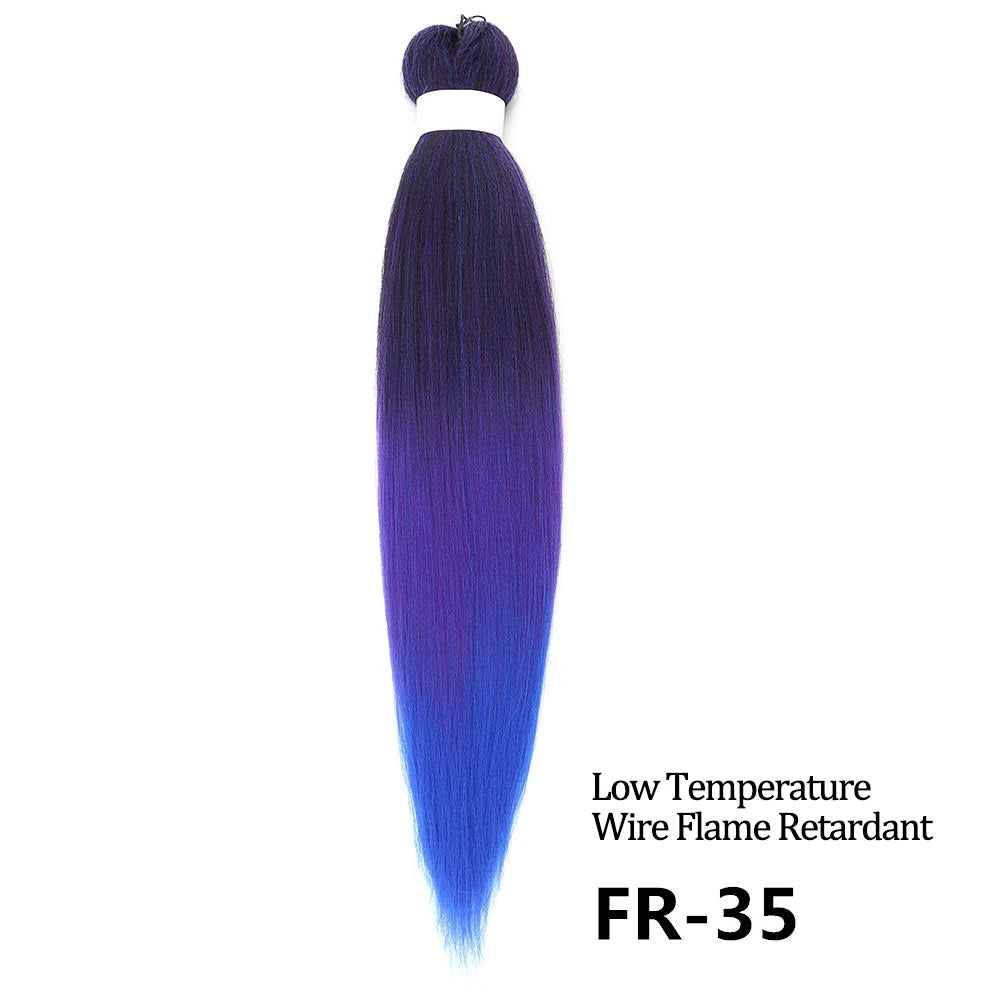 Chorliss Pre-Stretched Jumbo Braids — 24"/26" Synthetic Yaki Ombre (80–90 g, 105 Colors)