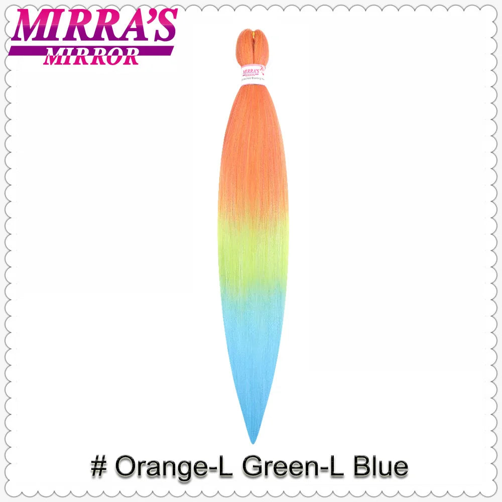 Corlorful Synthetic Jumbo Braids Hair Extensions 28 Inch Braiding Hair Pre Stretched Yellow Blue Green Red Pink Purple Braids