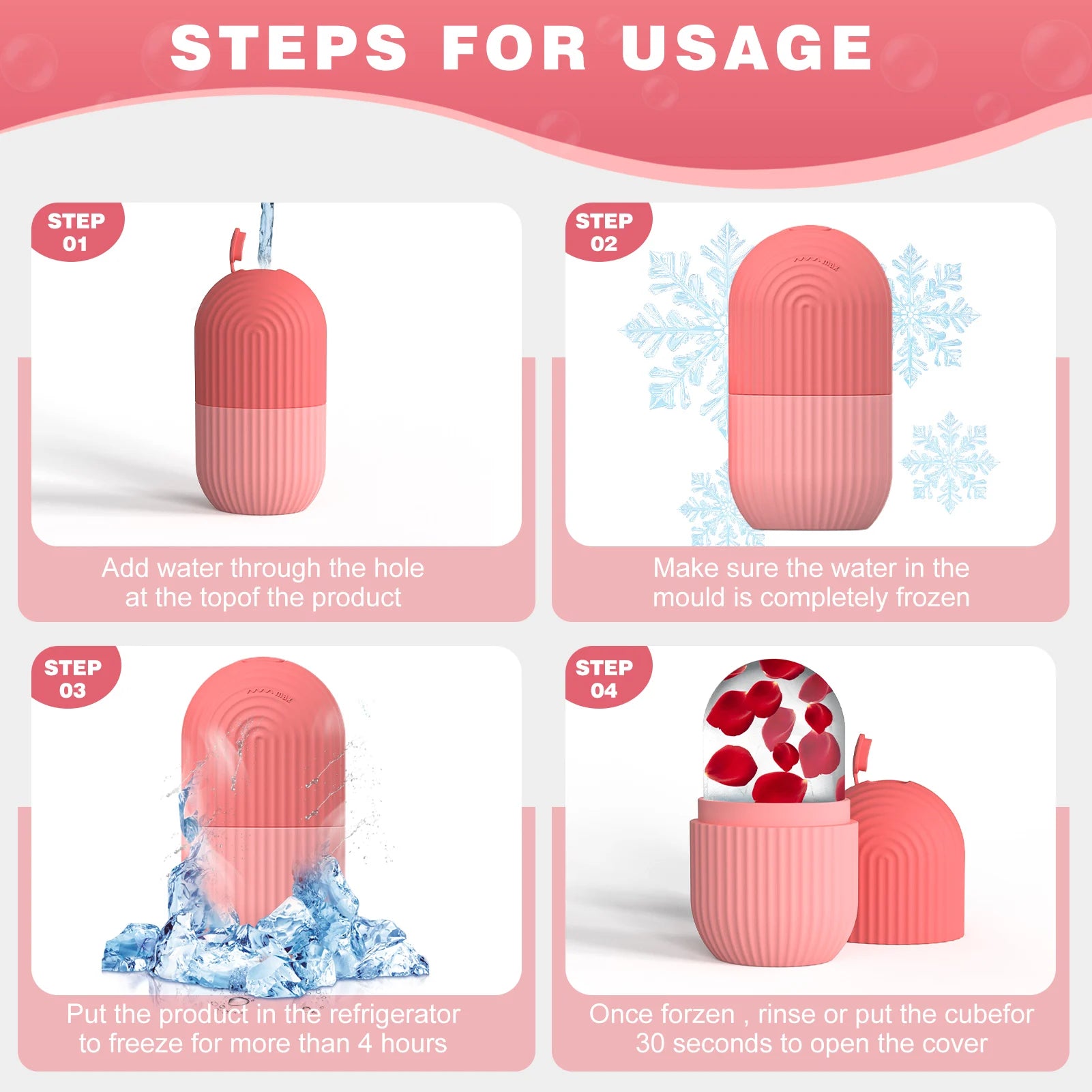 1pc silicone face ice cube mold for Beauty and Skin Care silicon face ice roller