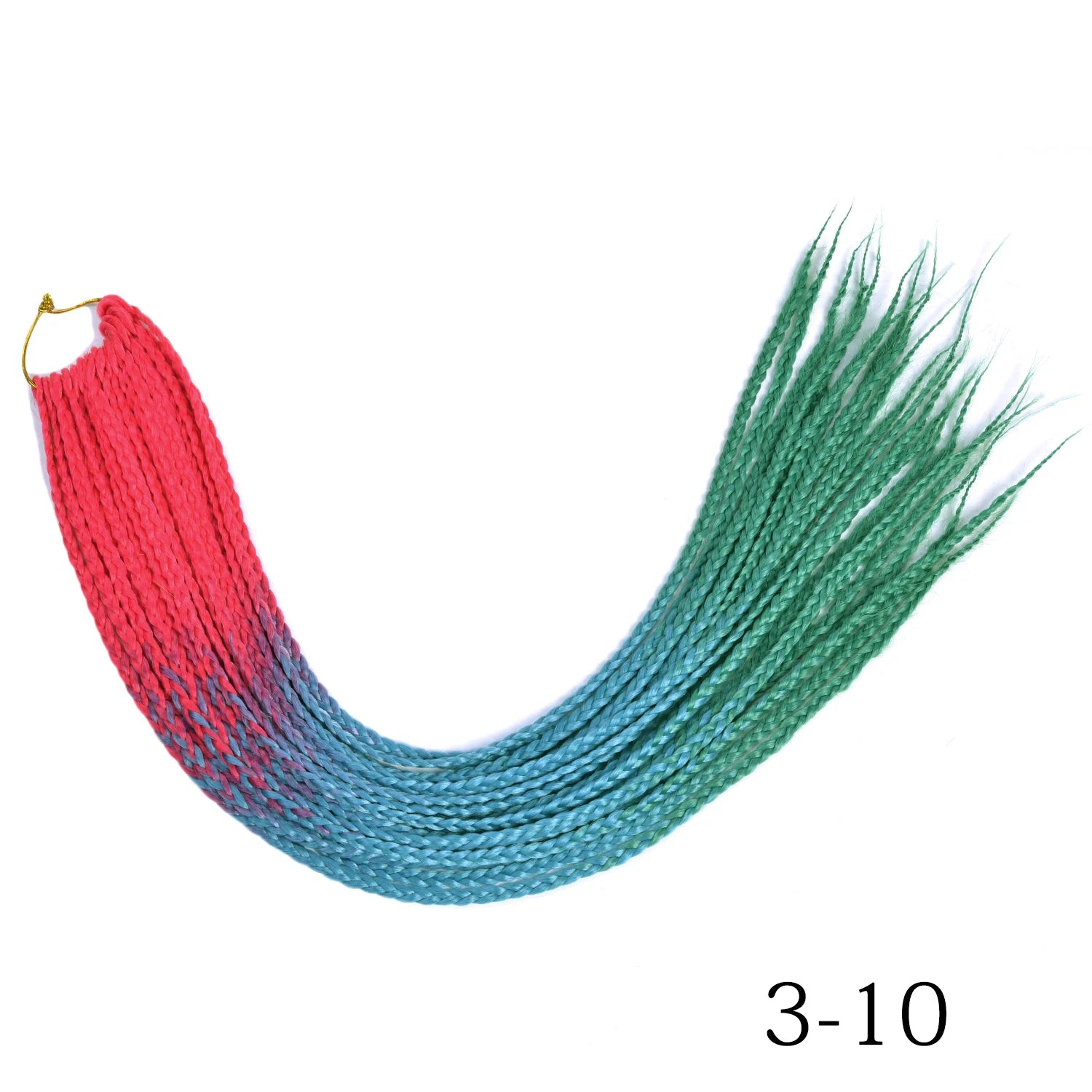 Synthetic Box Braids Hair Colored Crochet Hair Extensions Ombre Blue Gray Hook Braids Hairpiece For Women Cosplay Daily Use 24''