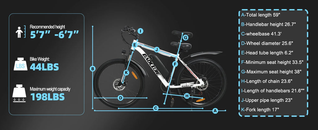 BAOLUJIE DM01 Electric Bike for Adults — 60V 2000W, Up to 42 MPH, Long-Range