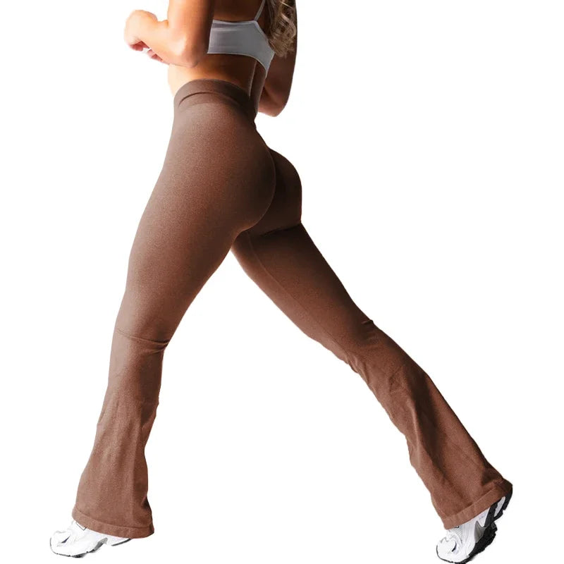 Effortless Flare Leggings — Seamless High-Waist Yoga Pants, Second-Skin Soft