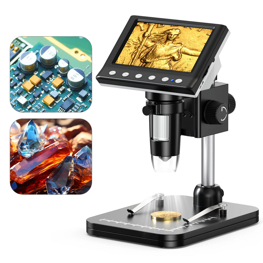 Hayve 4.3" Digital Microscope 1000X (1080P, 8 LEDs, PC View)
