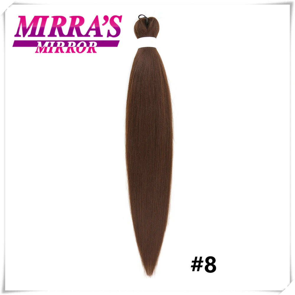 Braiding Hair Pre Stretched Soft Yaki Synthetic Crochet Hair Braid Extension Hot Water Setting Green Pink Orange Yellow Hair